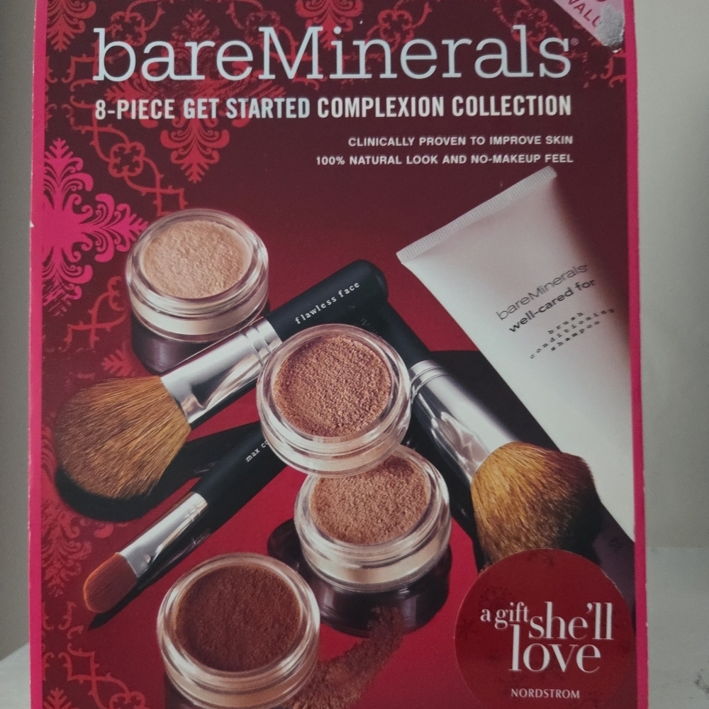 Bare Minerals 8 Piece Get Started Complexion + DVD LIGHT NIB Sealed